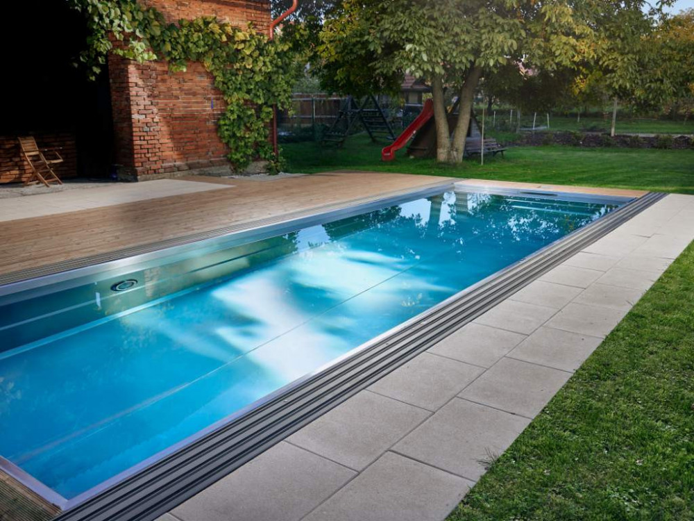 Bazénový set NEREZ | Kompletní skimmerový nerezový bazén Simply Pool